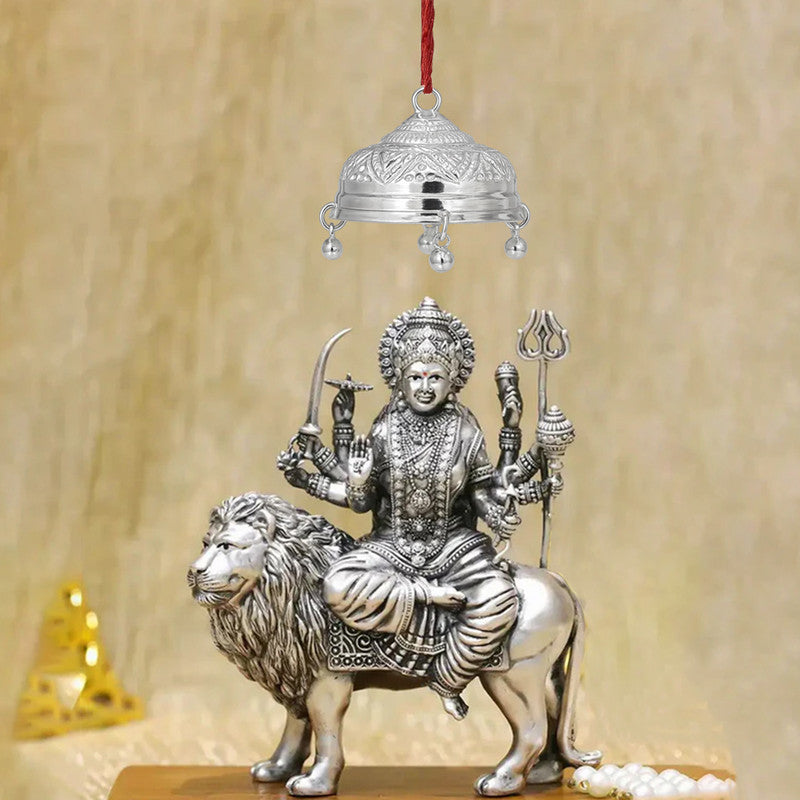 925 Pure Silver Mandir Chattar for Navratri Puja & Temple