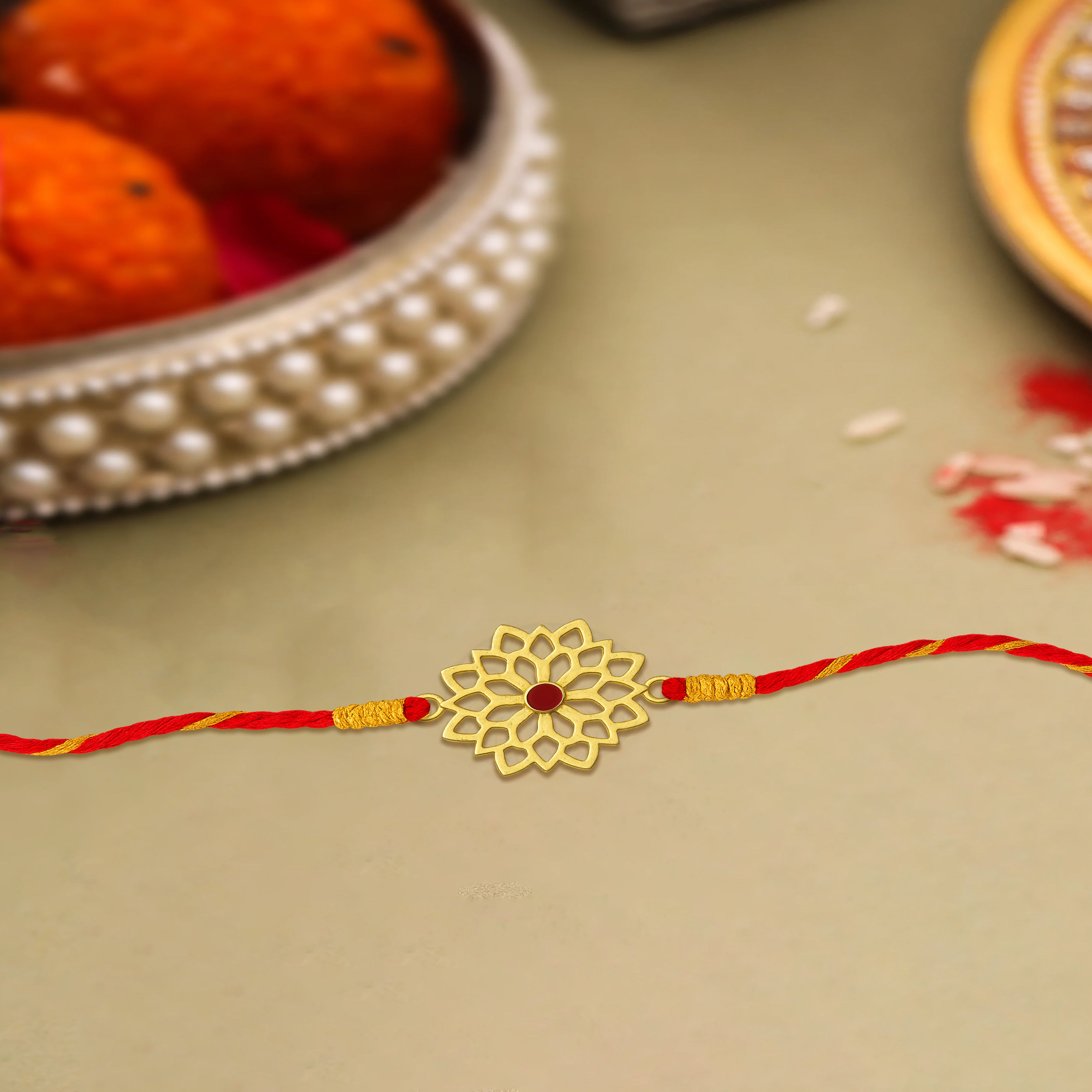 Silver rakhi for brother with Lord Ganesha – original silver rakhi design with price for Raksha Bandhan