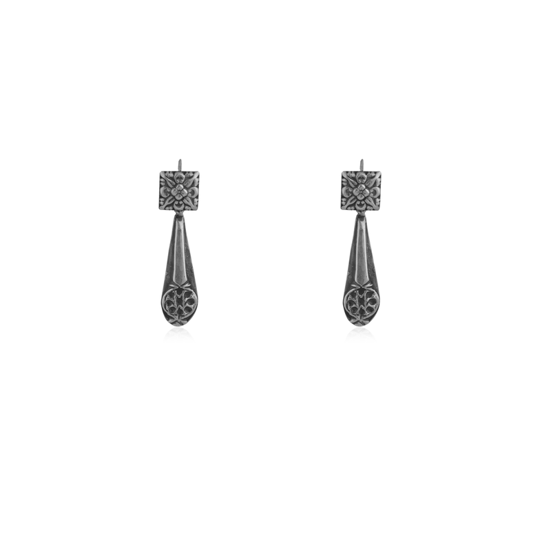 925 Silver Armor Earrings - Edgy & Bold