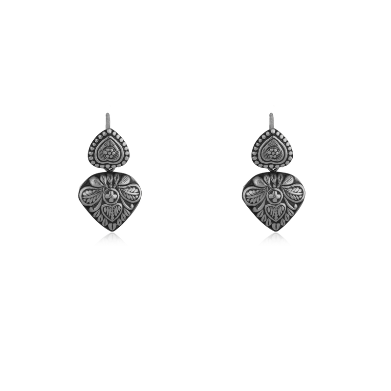 925 Silver Love Earrings - Romantic & Unique