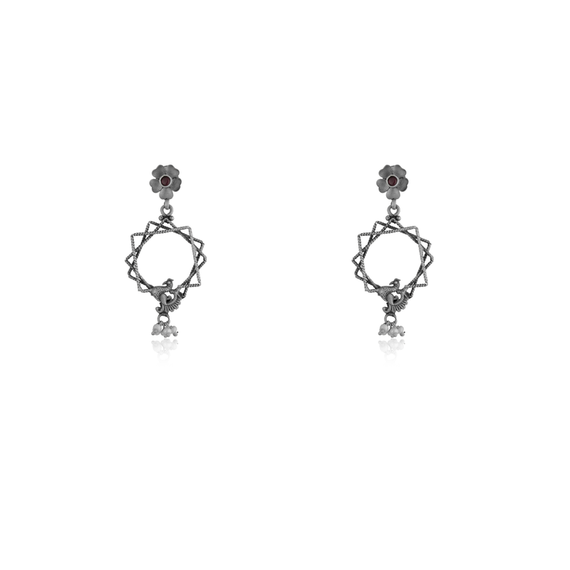 925 Silver Trigo Tribal Earrings