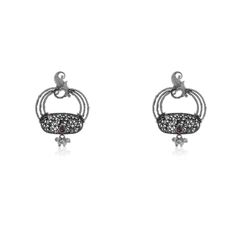 Vintage 925 Silver Earrings - Timeless Elegance