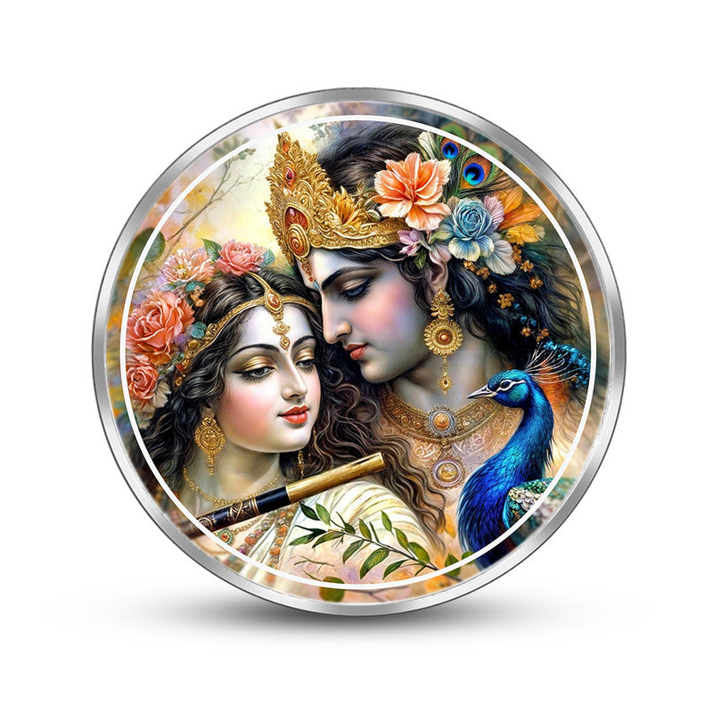 Radhey Krishna 999 Pure Silver Coin Round