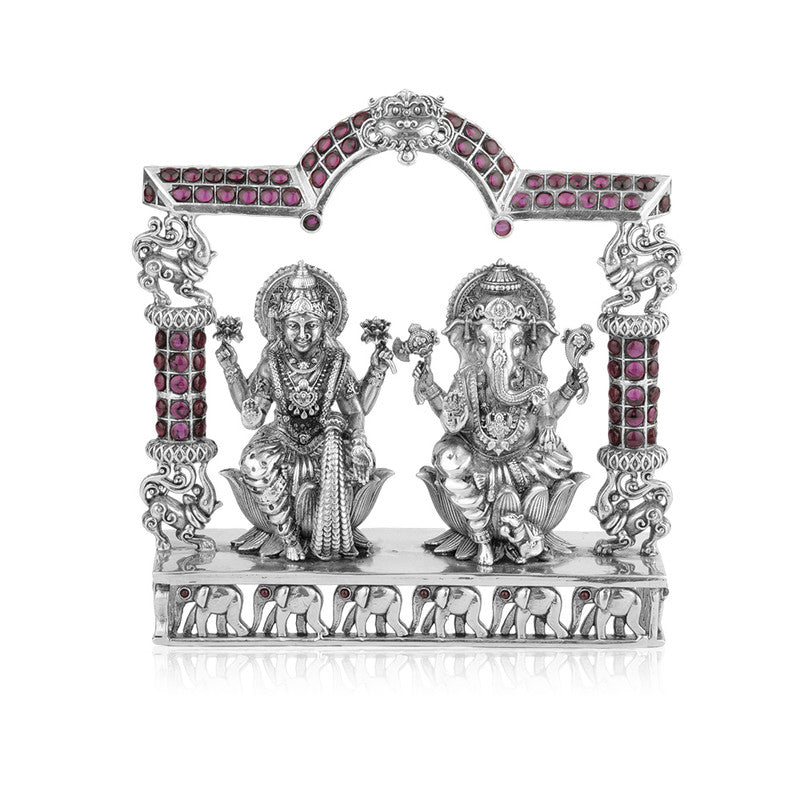 925 Silver Temple Lakshmi Ganesh Ji