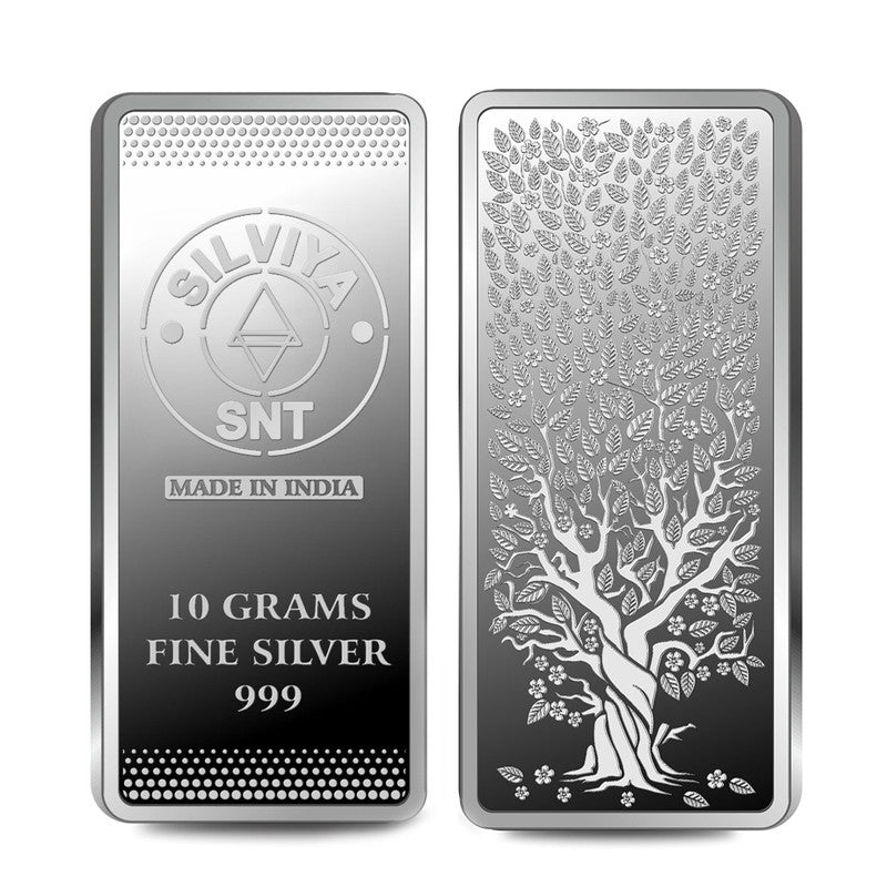 Banyan Tree 999 Pure Silver Coin Bar Shape