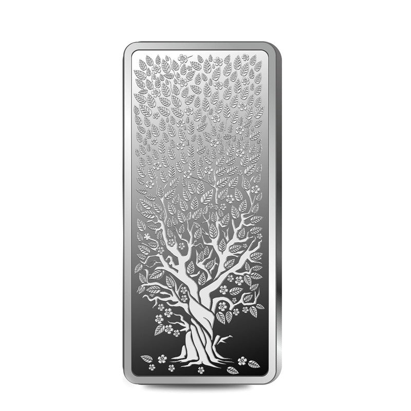 Banyan Tree 999 Pure Silver Coin Bar Shape