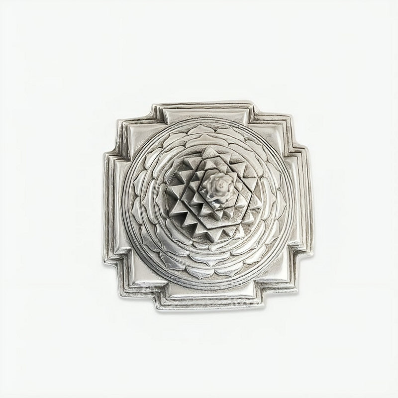 925 Silver Shree Yantra for Home Temple & Office Table