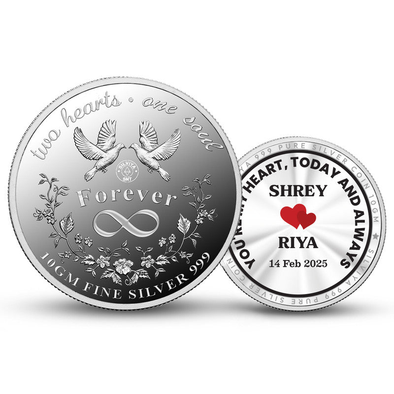 Infinity - A Bond of Love 999 Pure Silver Couple Coin